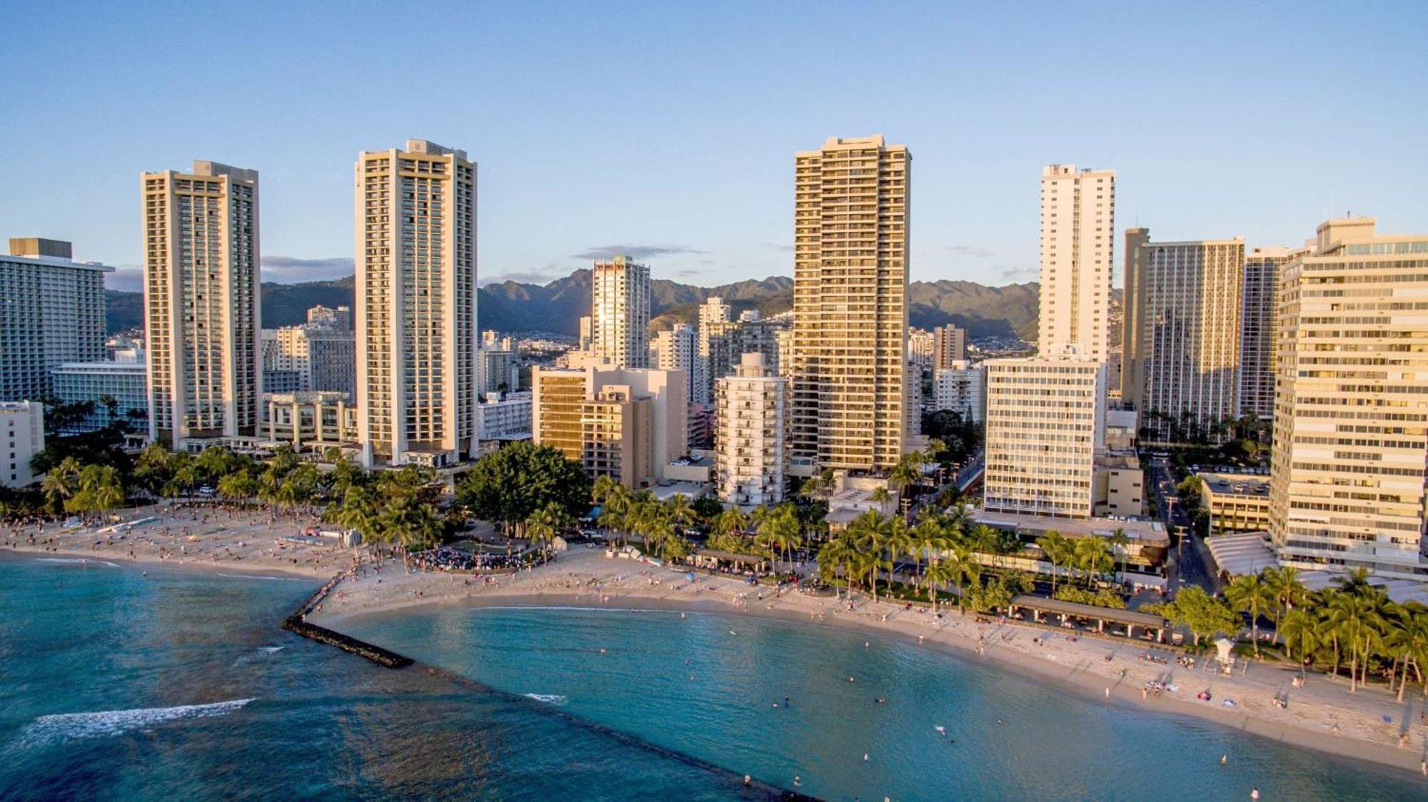 Aston Waikiki Beach Tower Honolulu Ngoại thất bức ảnh Waikiki skyline